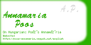 annamaria poos business card